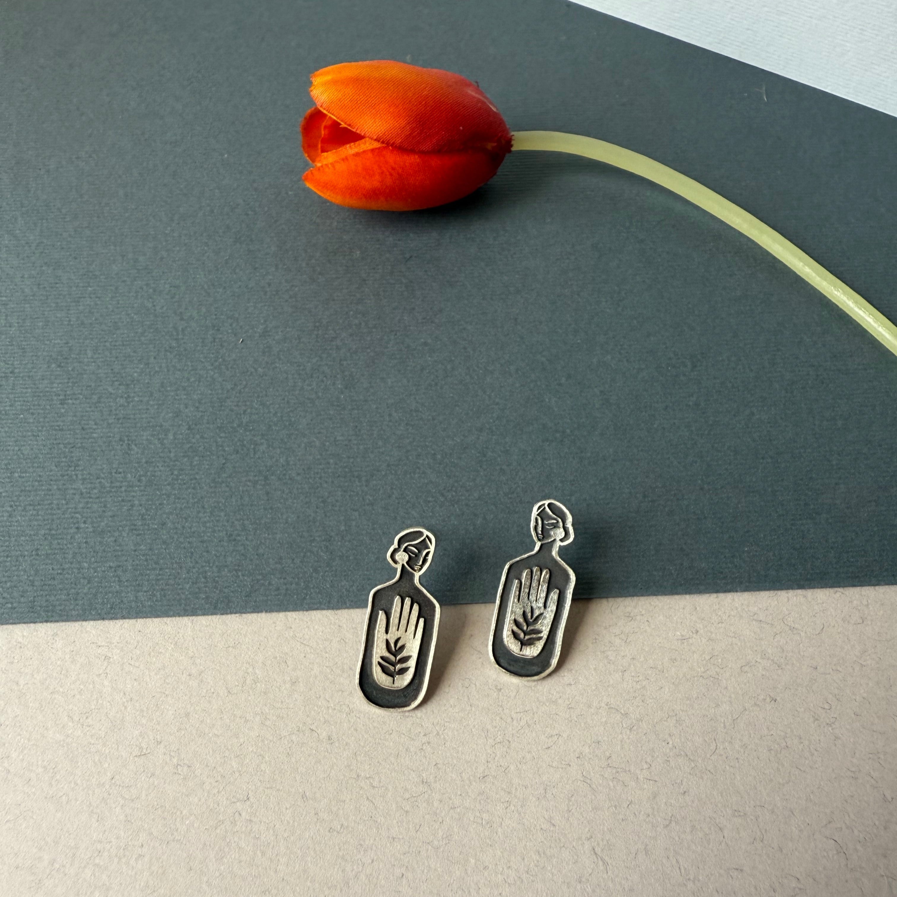 Handmade Minimal Design Hope Earrings