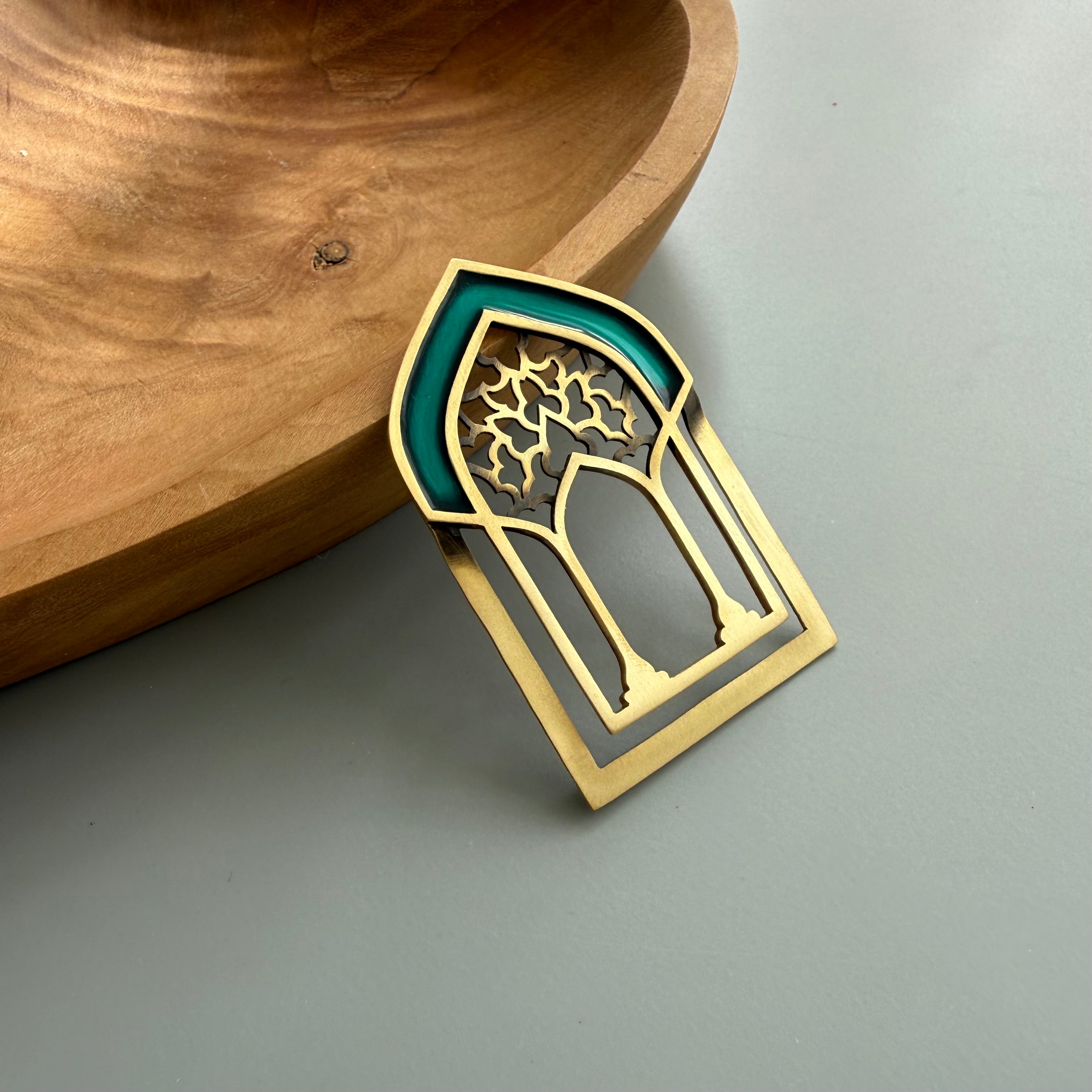 Handmade Engraved Persian Bookmark : Arch of the World - AFRA ART GALLERY