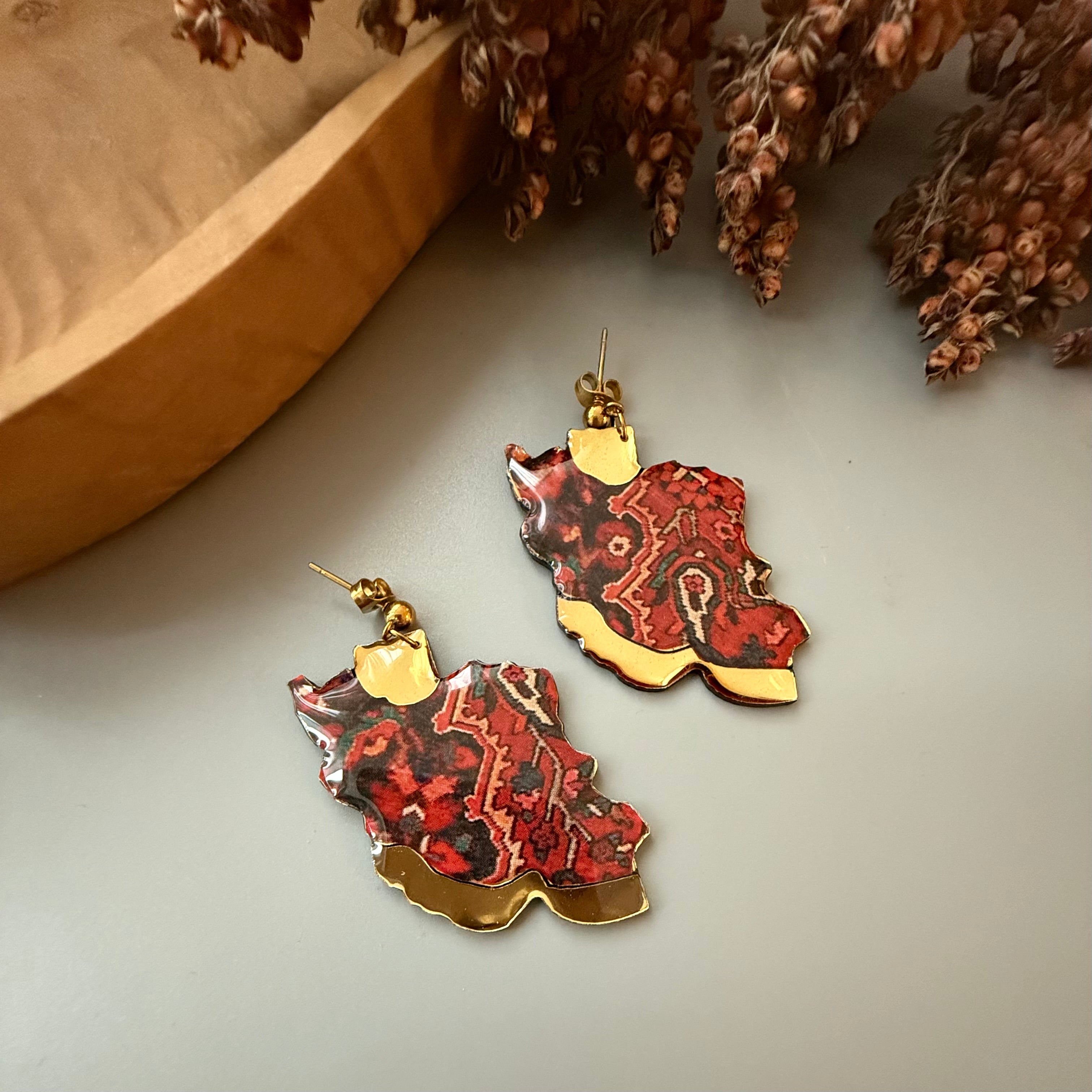 Light Epoxy Iran Earrings - AFRA ART GALLERY