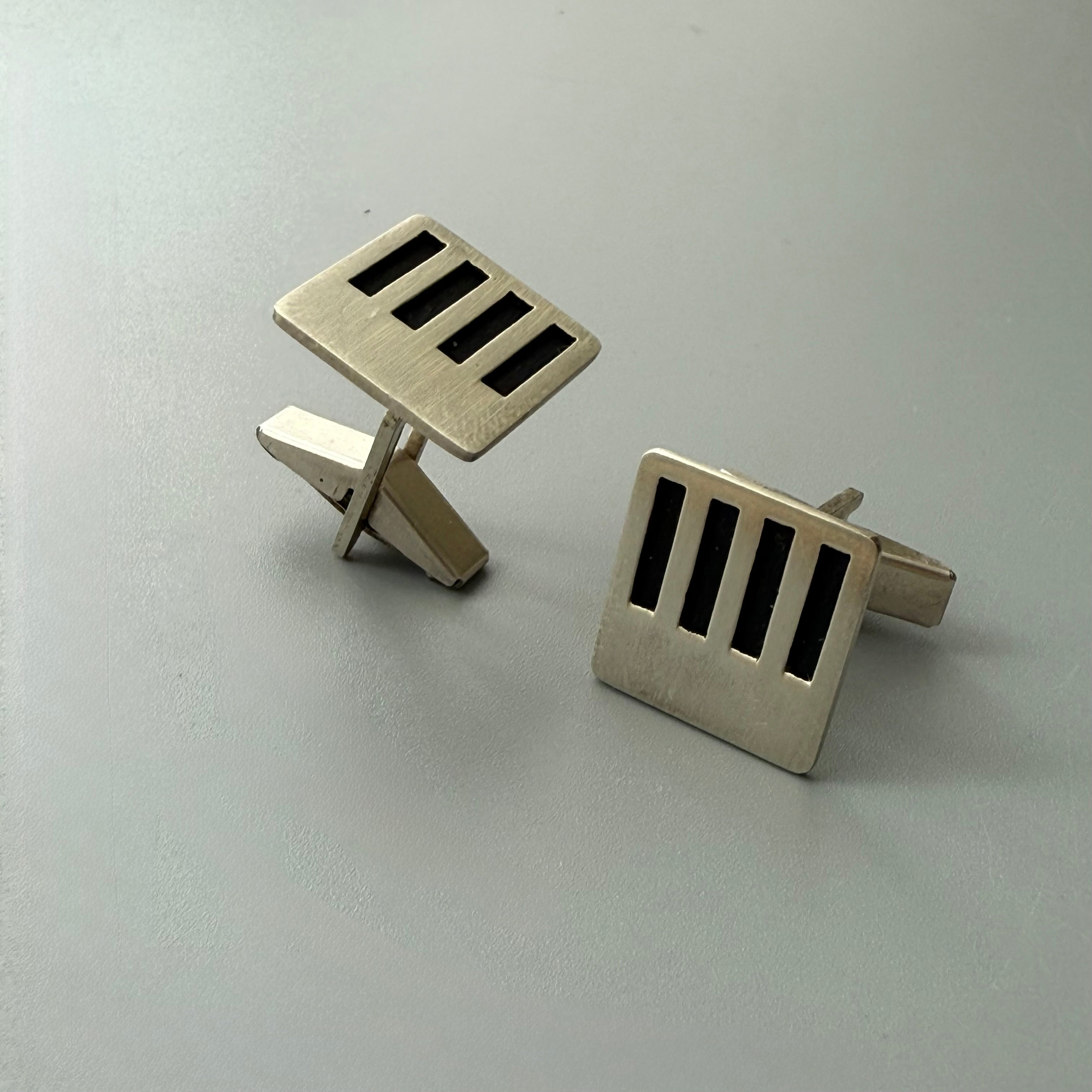 Persian Men's Jewelry-Classic Silver Cufflinks:Persian Jewelry-AFRA ART GALLERY
