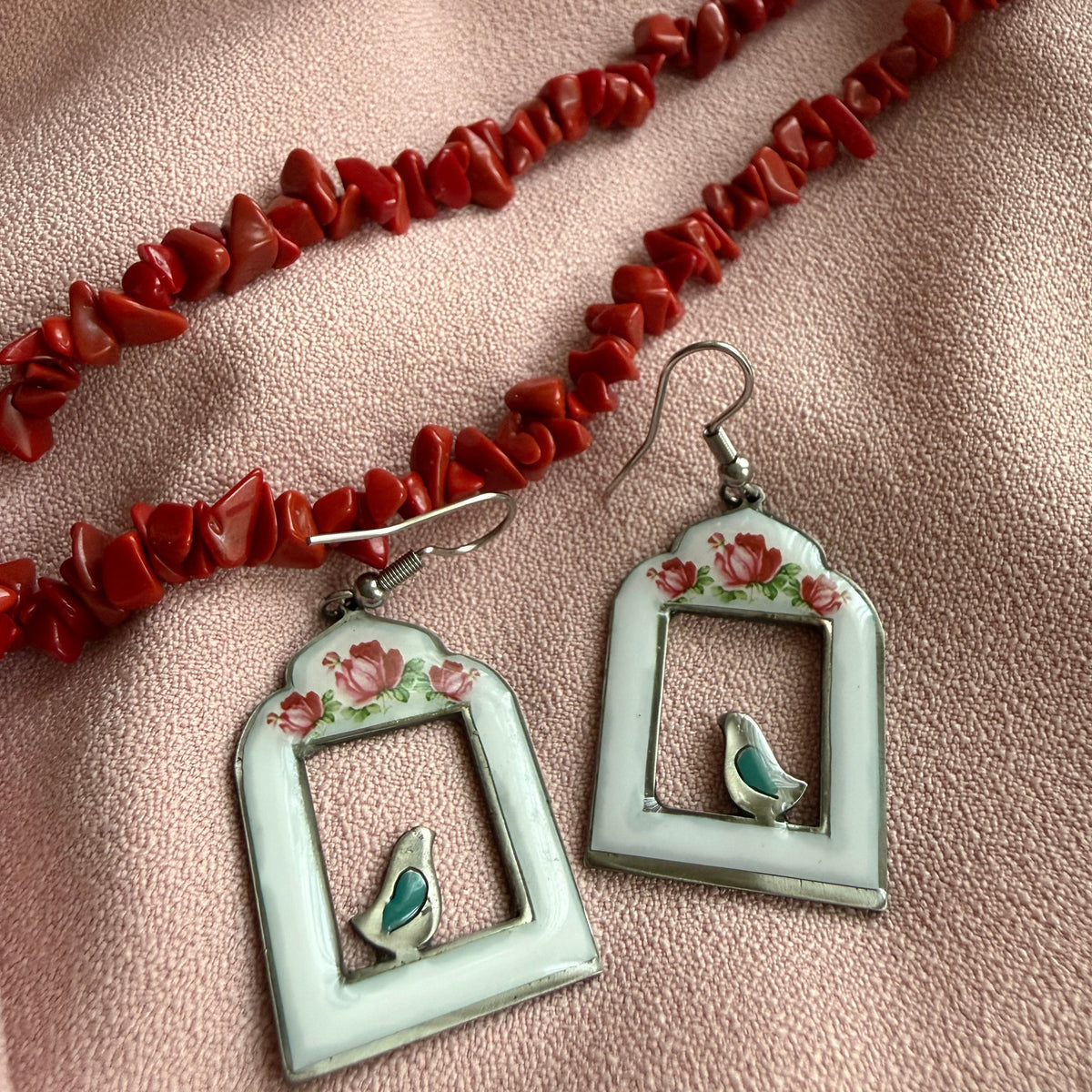 Persian Mirror & Rose Jewelry Set - AFRA ART GALLERY