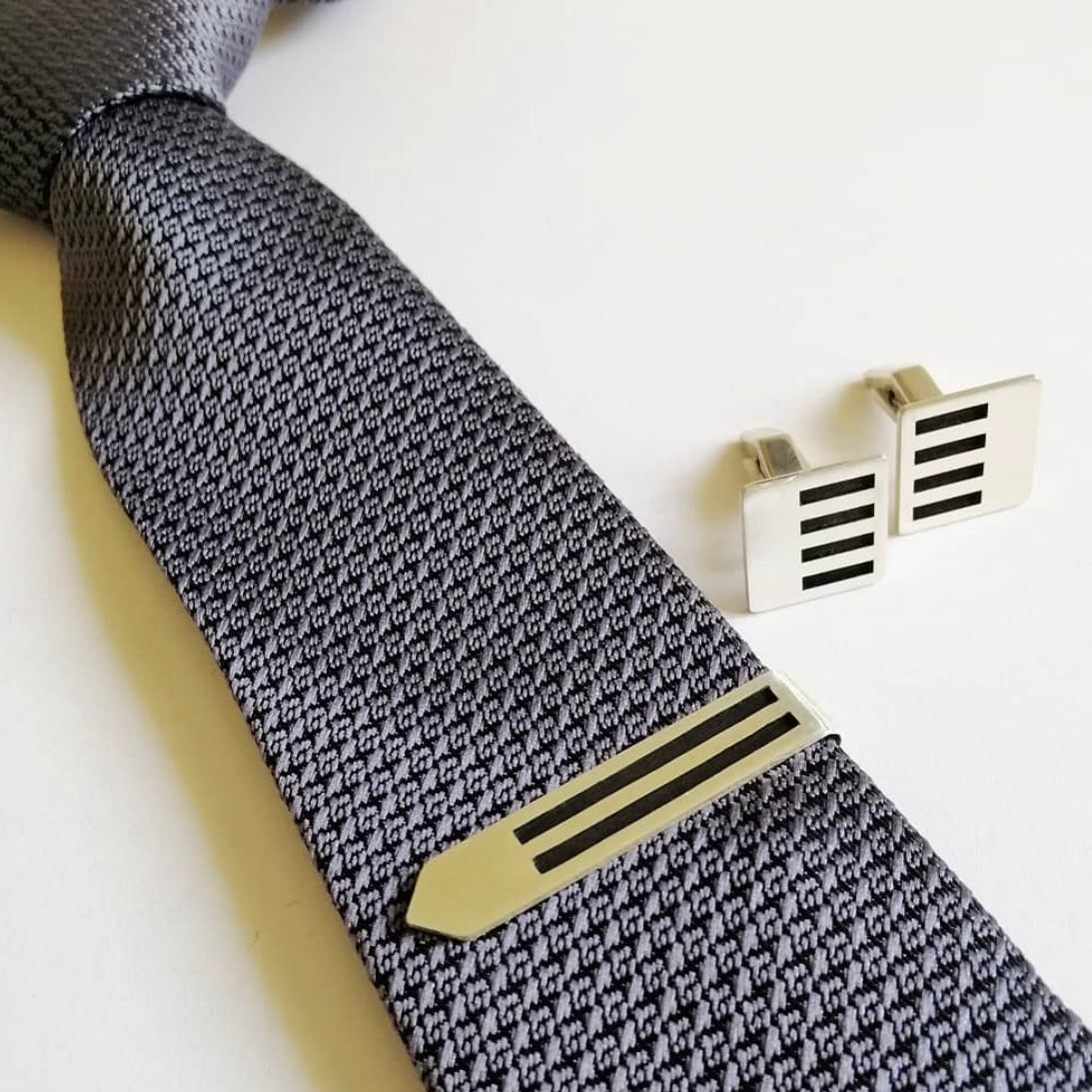 Persian Men's Jewelry-Classic Silver Tie Bar:Persian Jewelry-AFRA ART GALLERY