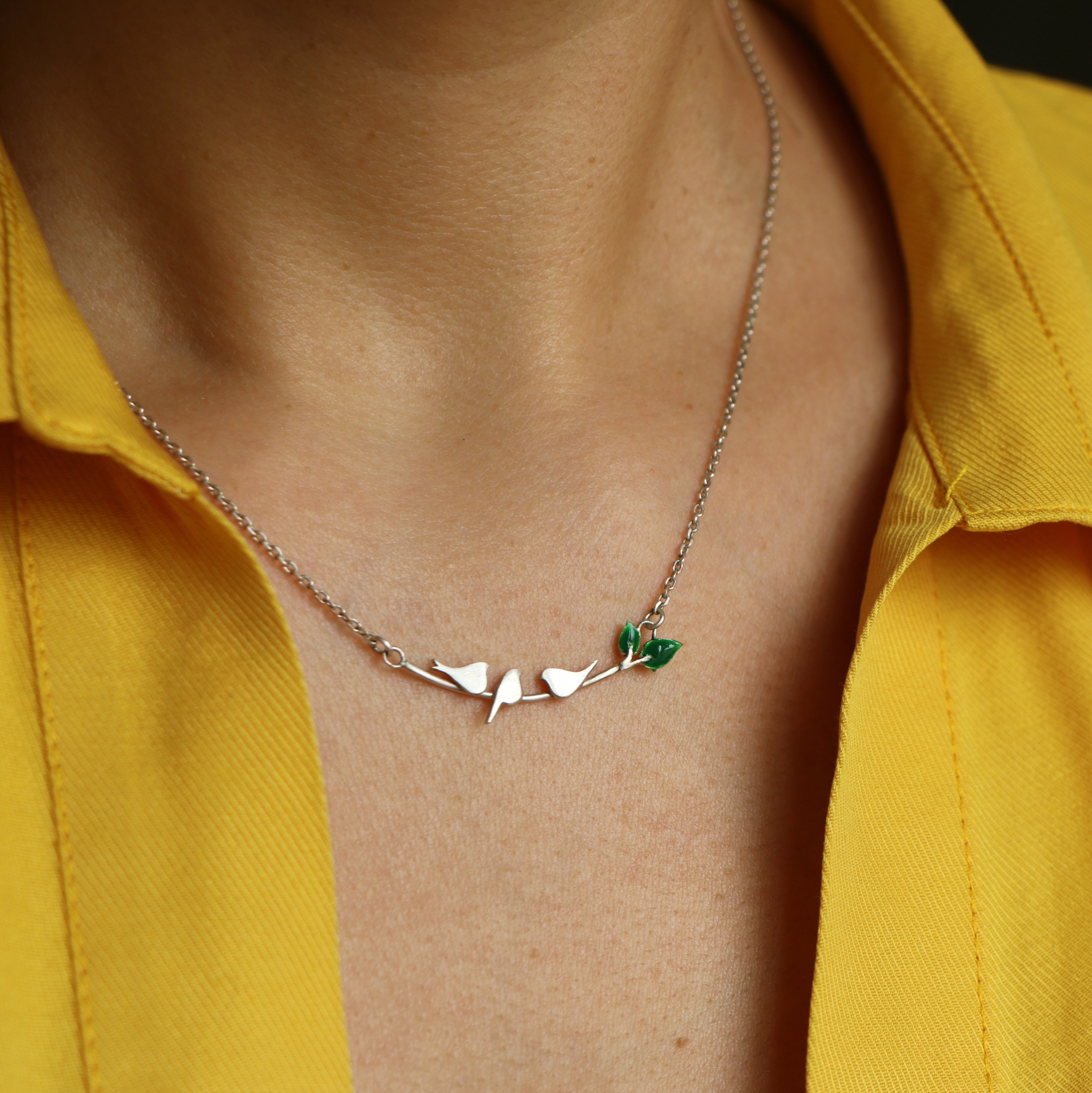 Persian Necklace Handmade Persian Necklace with Birds Symbol: Persian Jewelry-AFRA ART GALLERY