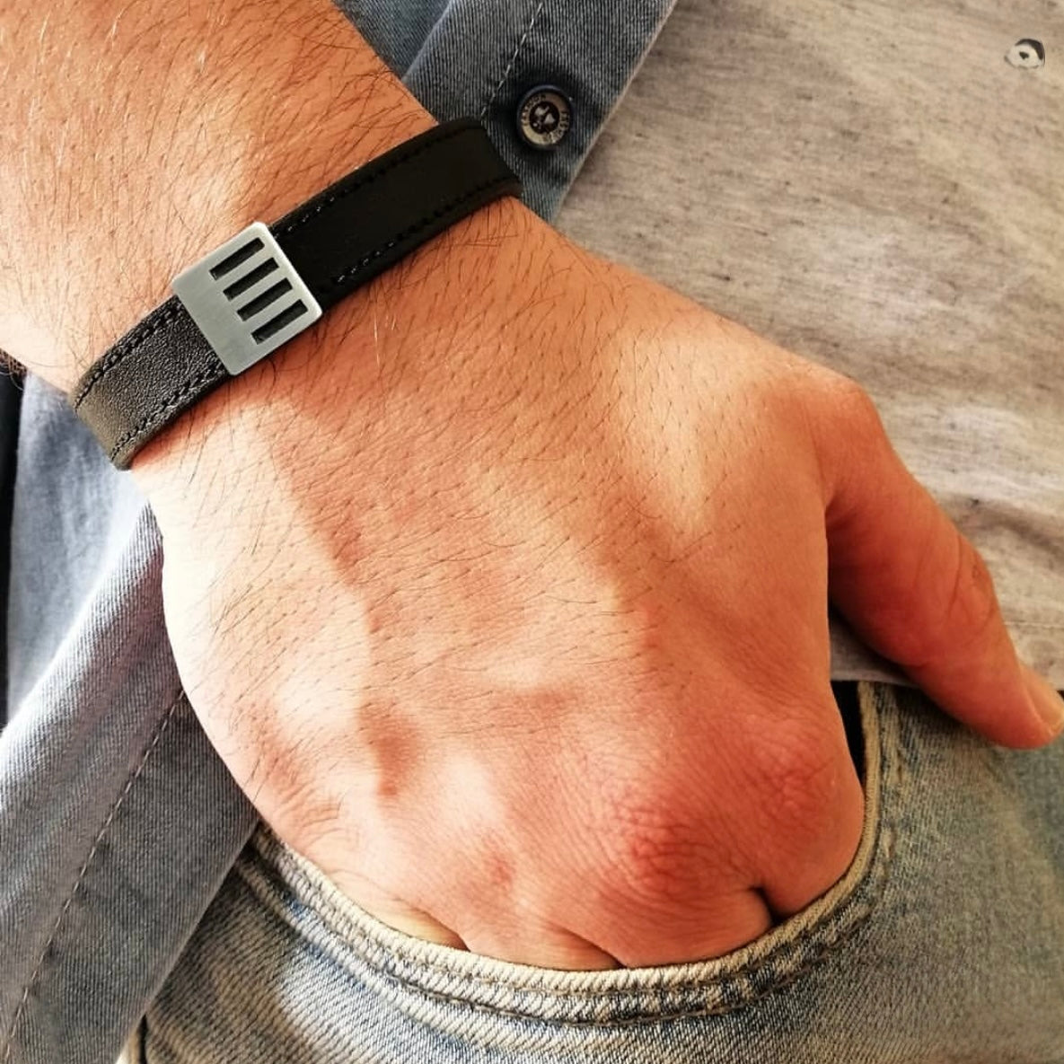 Persian Men's Jewelry-Classic Silver Men's Bracelet:Persian Jewelry-AFRA ART GALLERY