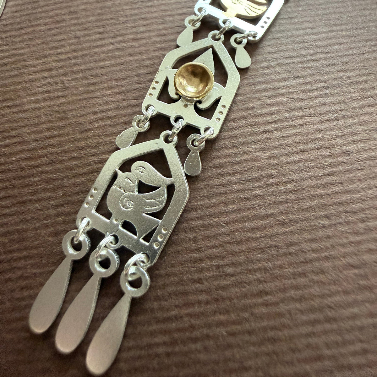 Handmade "Hanging Gardens " Silver Earrings