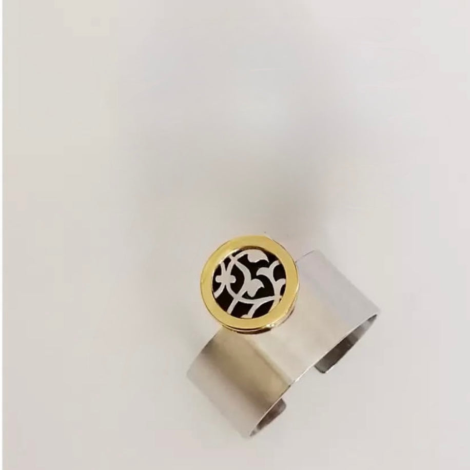 Handmade Persian 18K Gold Plated Silver Ring