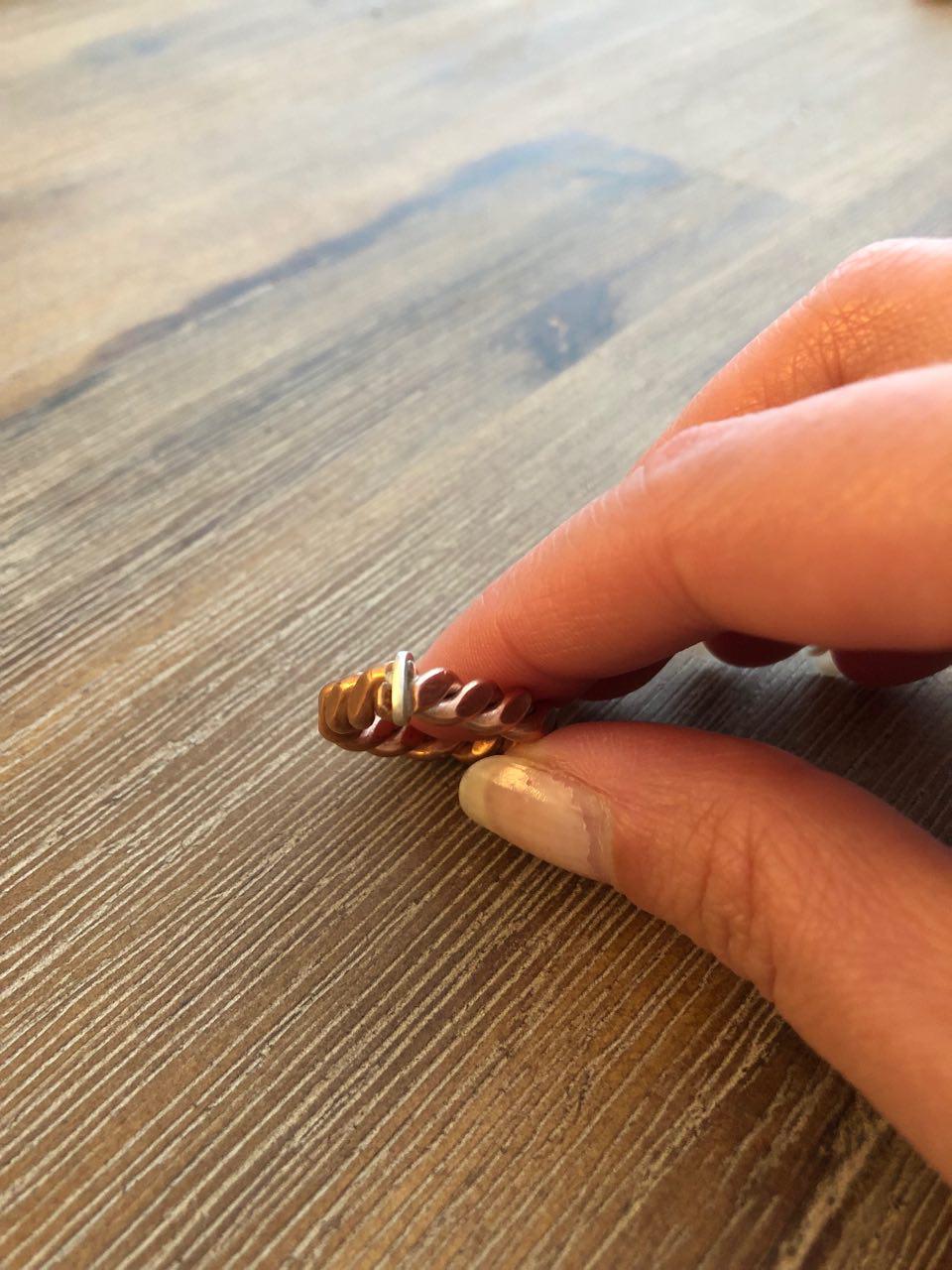 Persian Minimal Jewelry-Handmade Twisted Copper Ring:Persian Jewelry-Afra Art Gallery