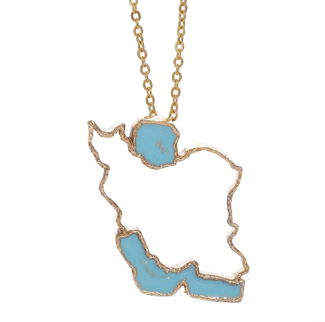 Persian Necklaces "For My Homeland" Iran Map Necklace:Persian Jewelry-A ART GALLERY
