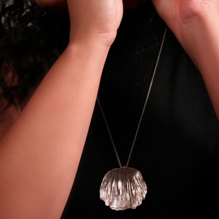 Persian Necklace Silver Poppy Leaf Ring and Necklace: Persian Jewelry-AFRA ART GALLERY