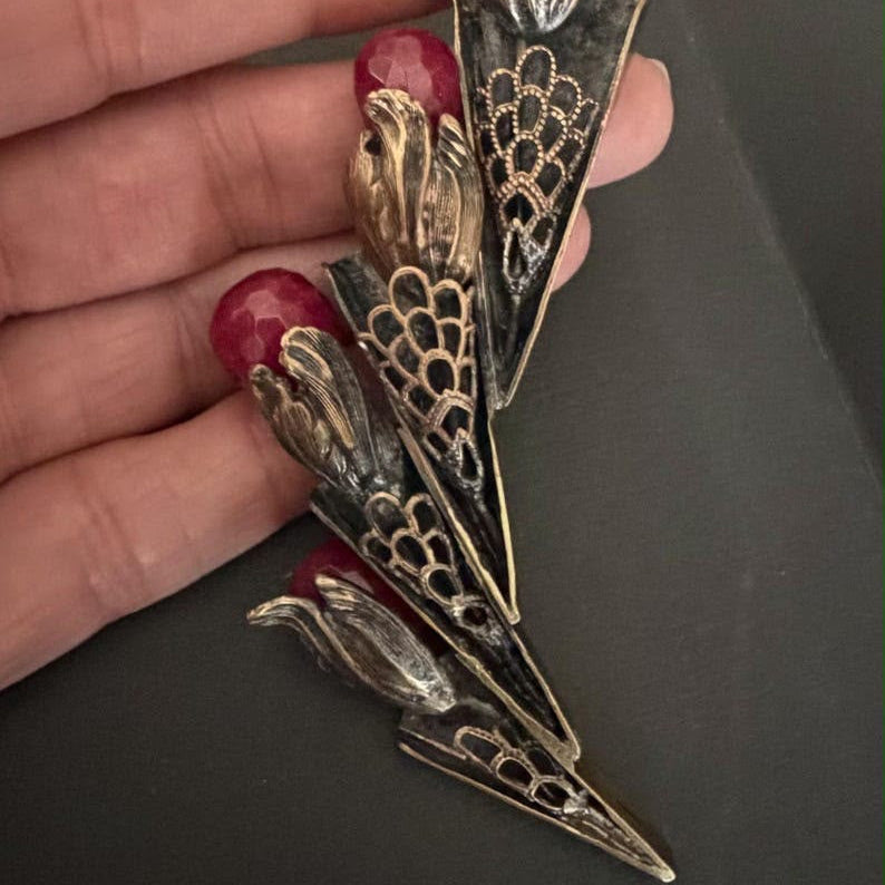 Bahar Chocker with Natural Rubies - AFRA ART GALLERY