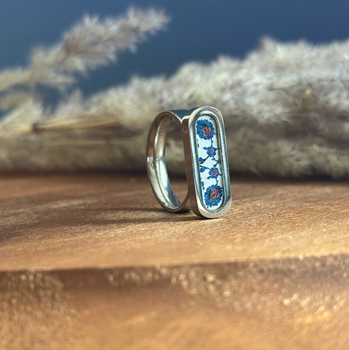 Persian Miniature Steel Ring - AFRA ART GALLERY