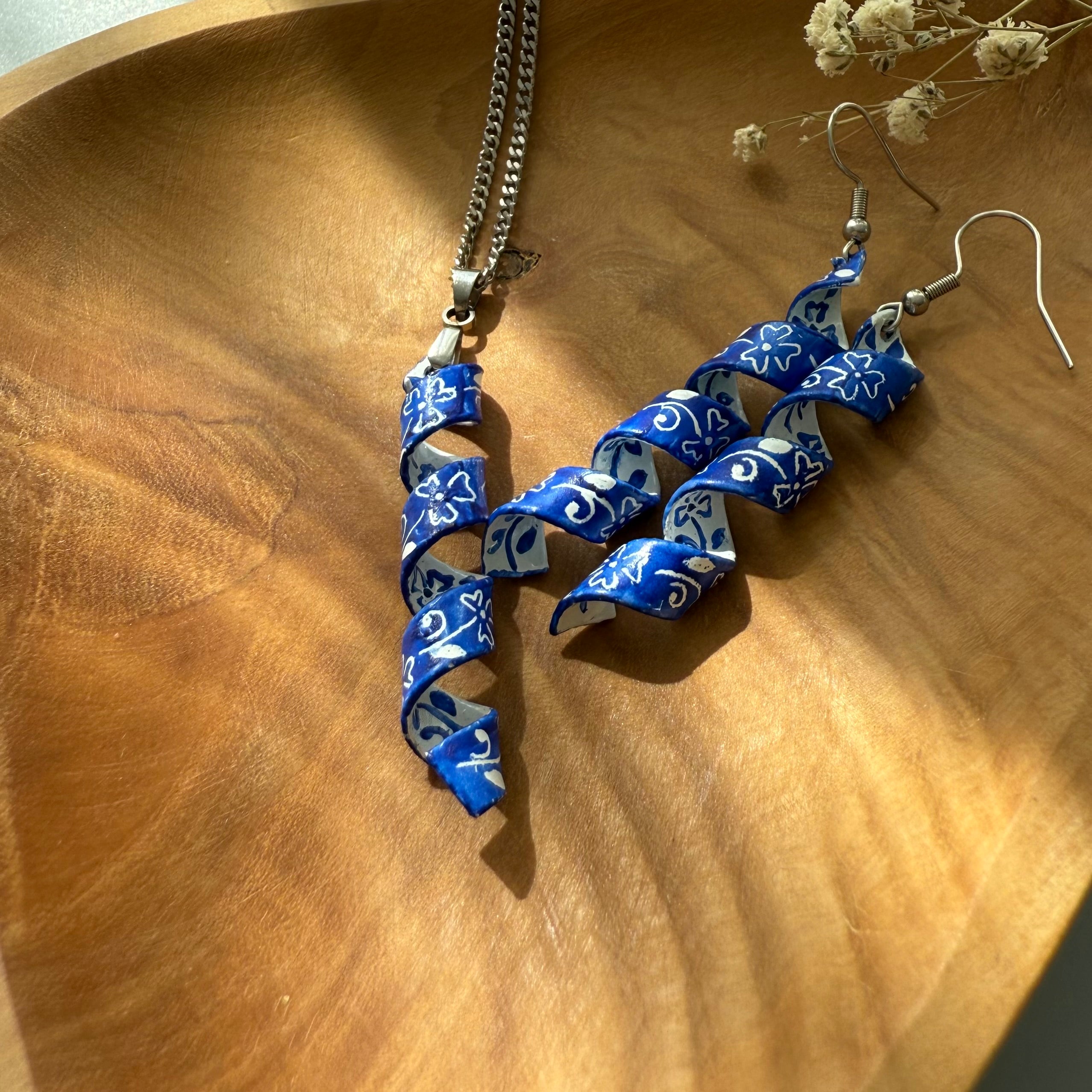 Handmade Enamel Twisted Set