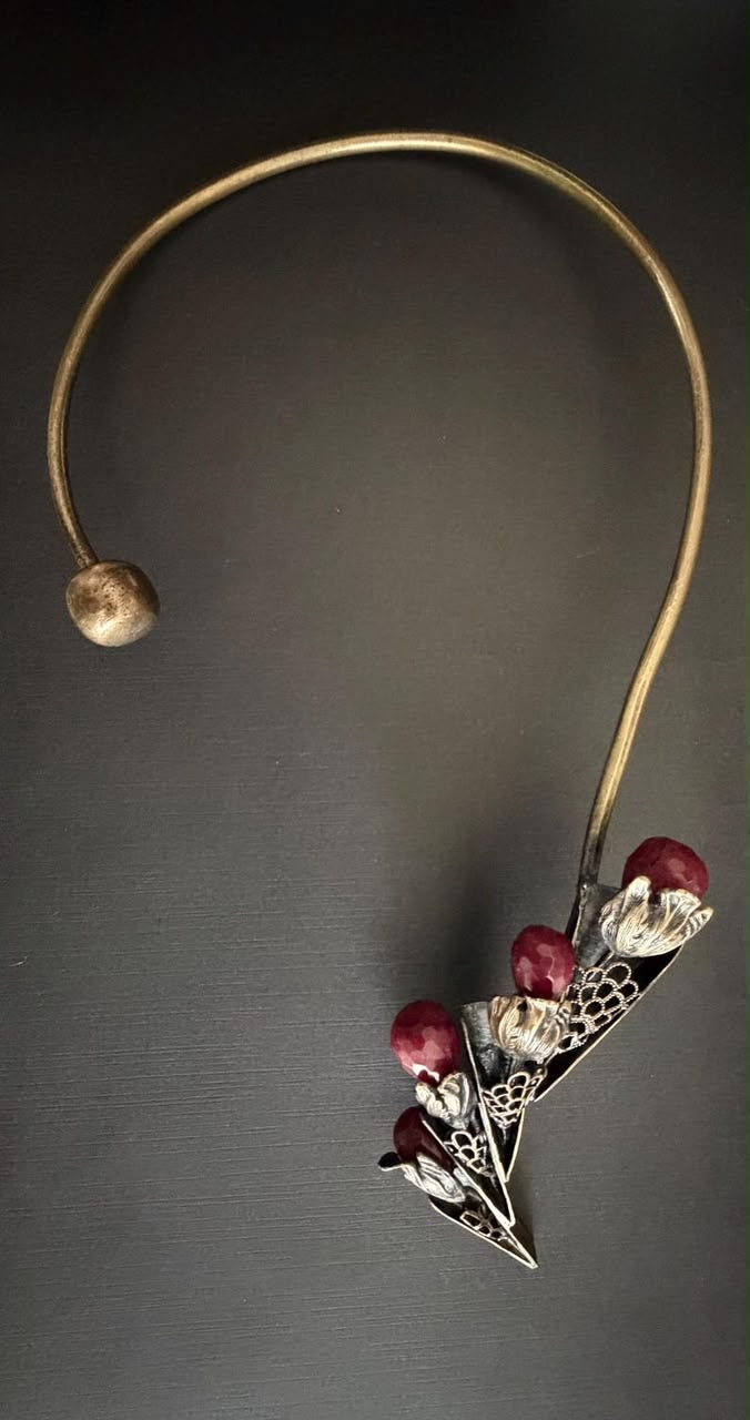 Bahar Chocker with Natural Rubies - AFRA ART GALLERY