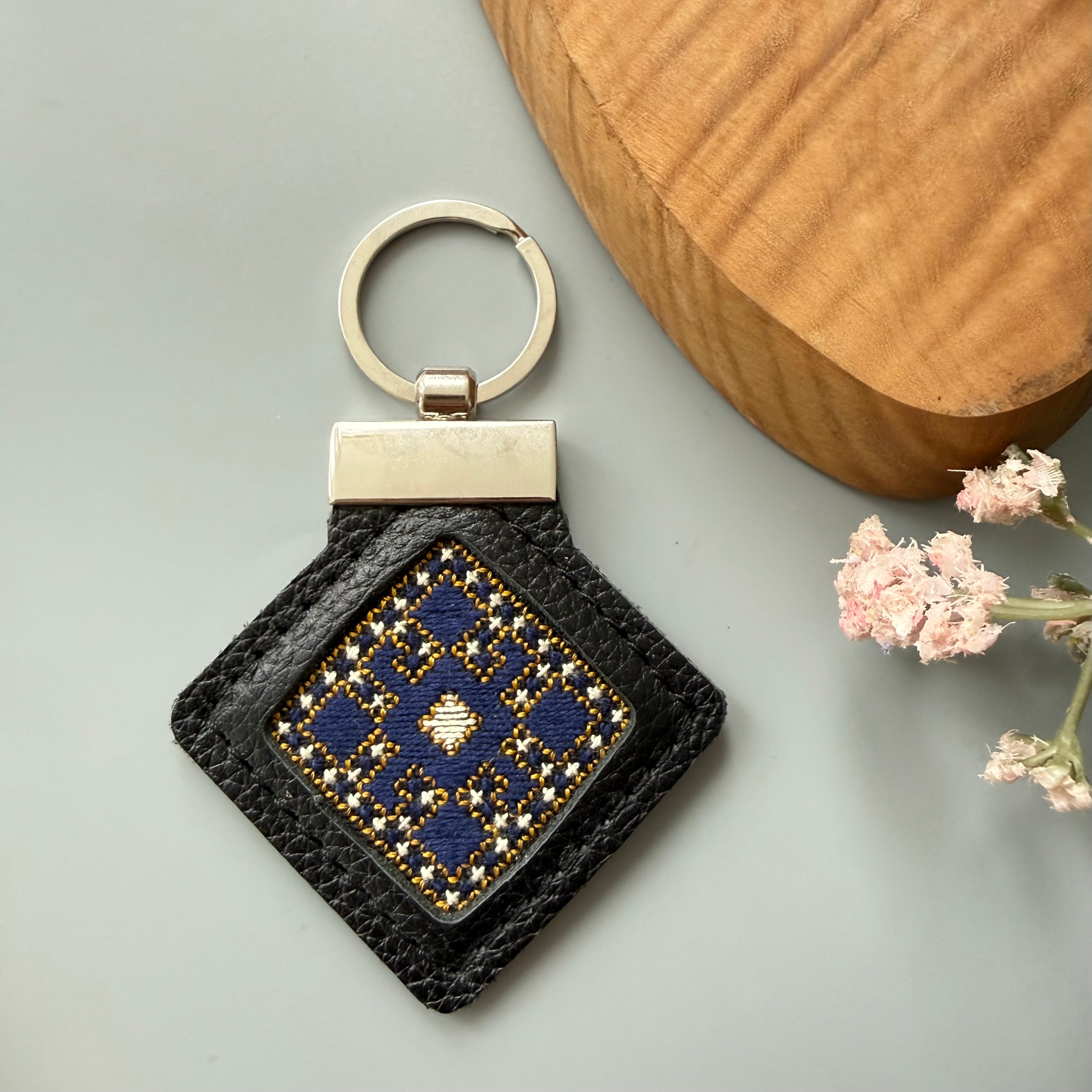 Handmade Leather and Embroidery Key Holder