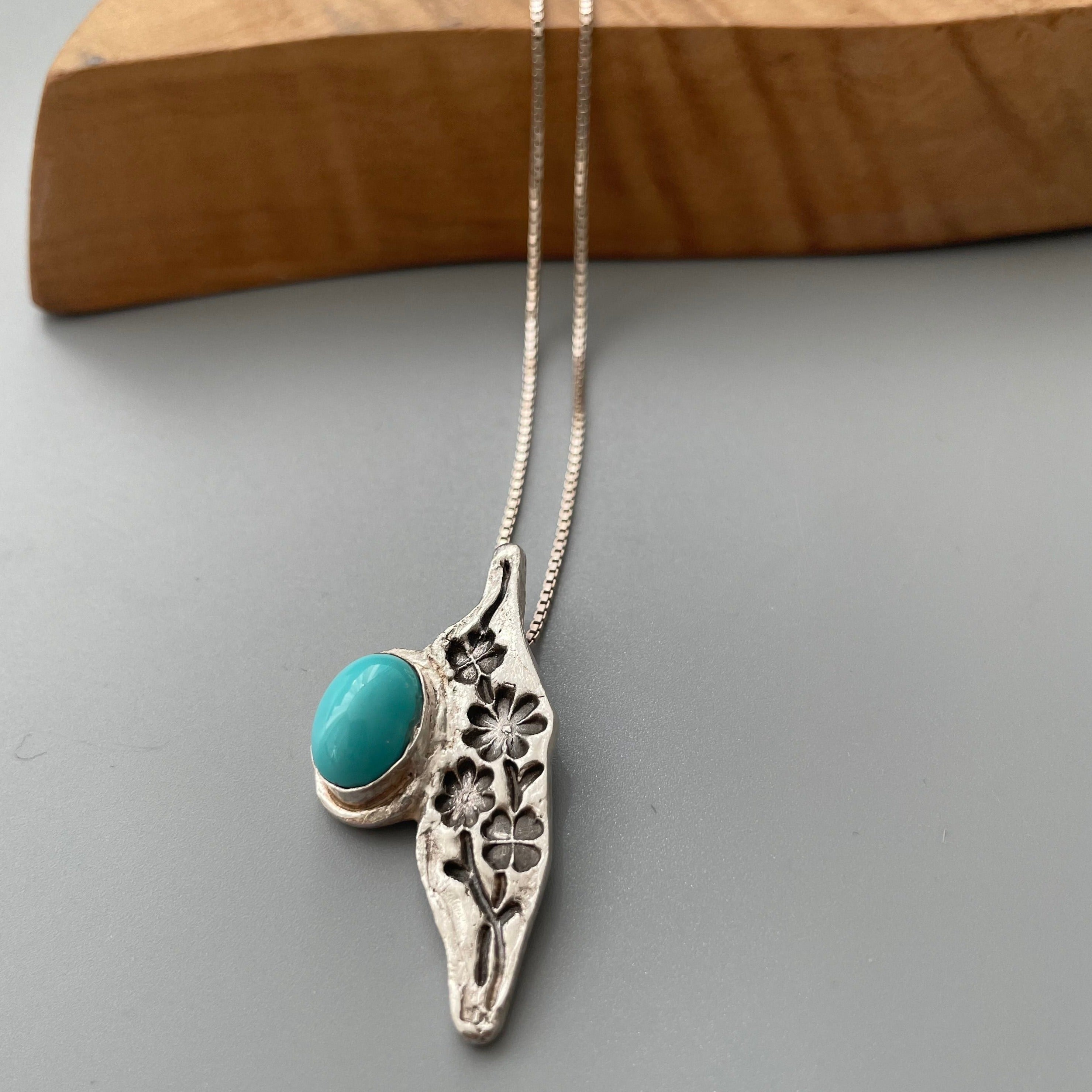 Persian Necklace-Handmade Silver Necklace with Engraving and Turquoises:Persian Jewelry-AFRA ART GALLERY