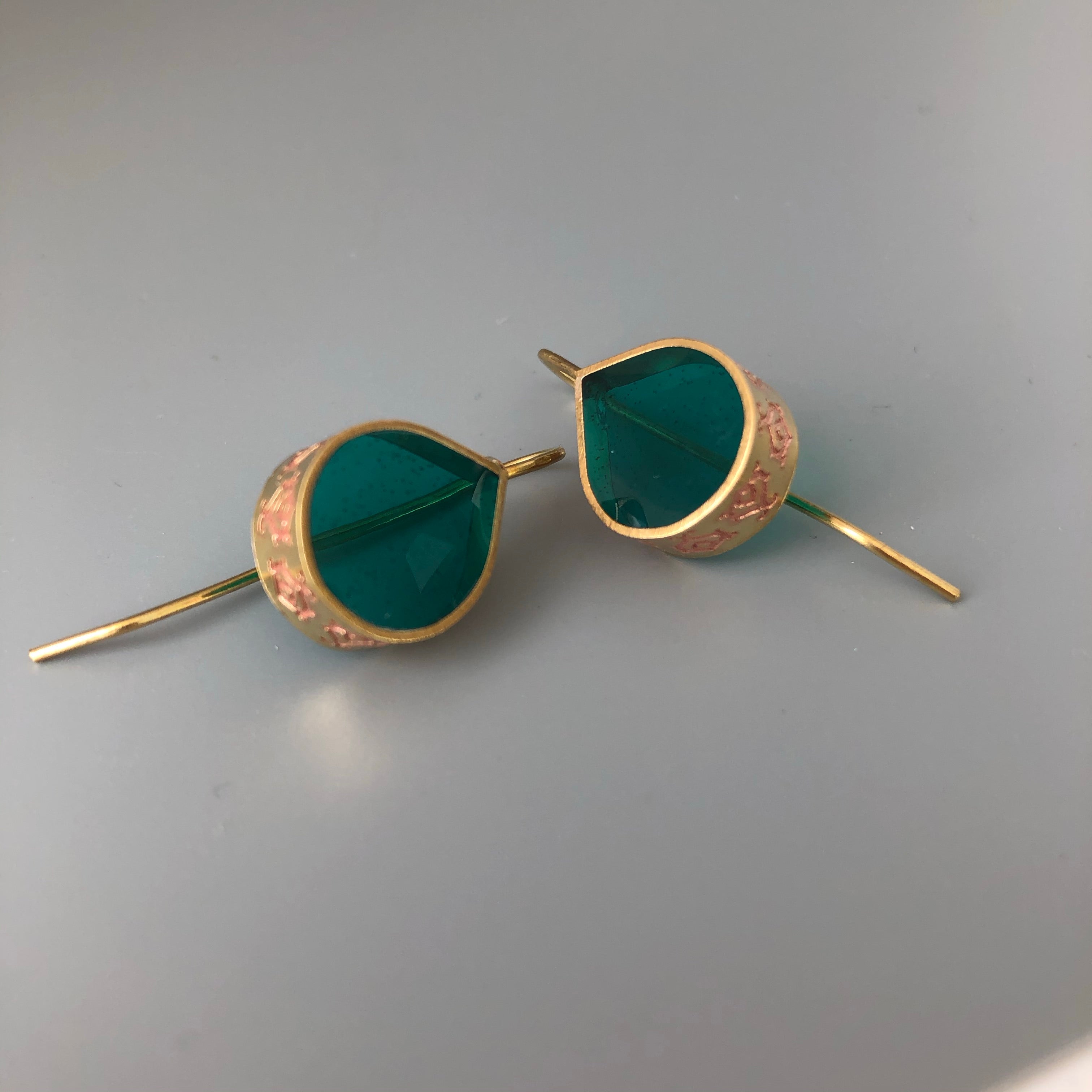 Persian Minimal-Brass Minimalr Persian earrings-Persian jewelry
