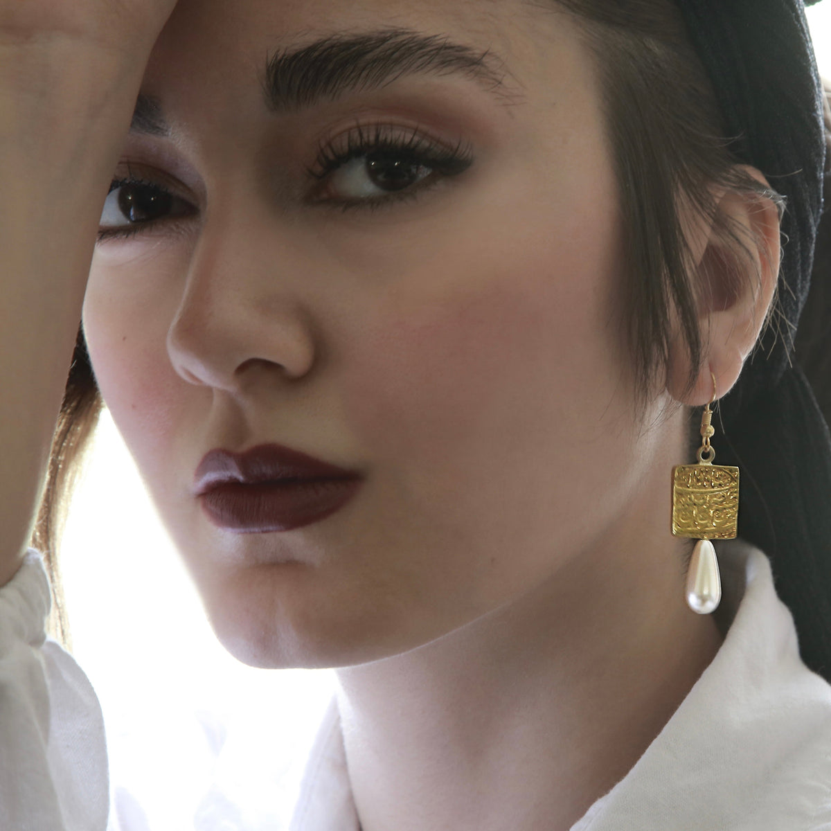 Persian EarringsHandmade Persian Square Earrings-jewellery: Persian Jewelry-AFRA ART GALLERY