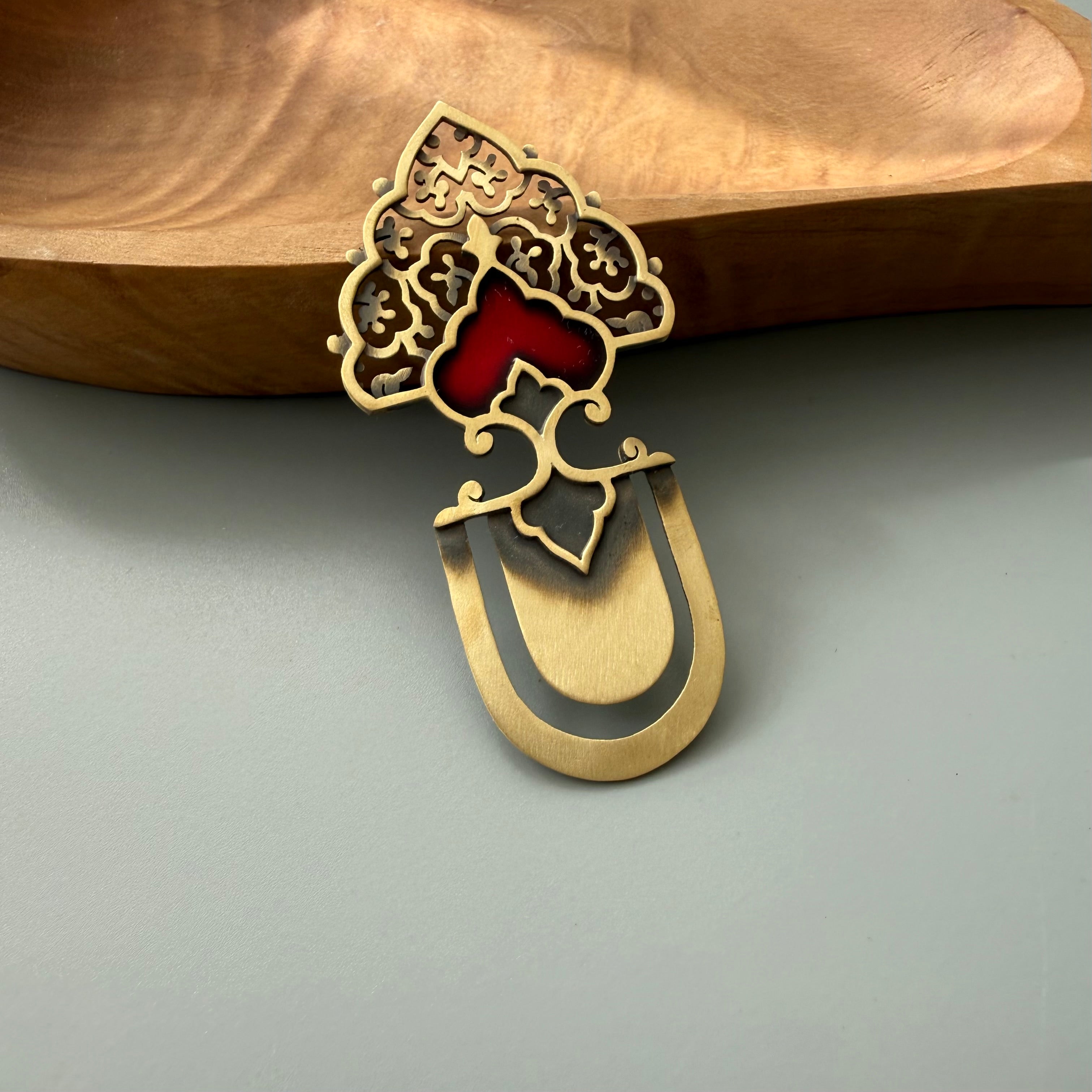 Handmade Engraved Persian Bookmark : Whisper of Dusk - AFRA ART GALLERY