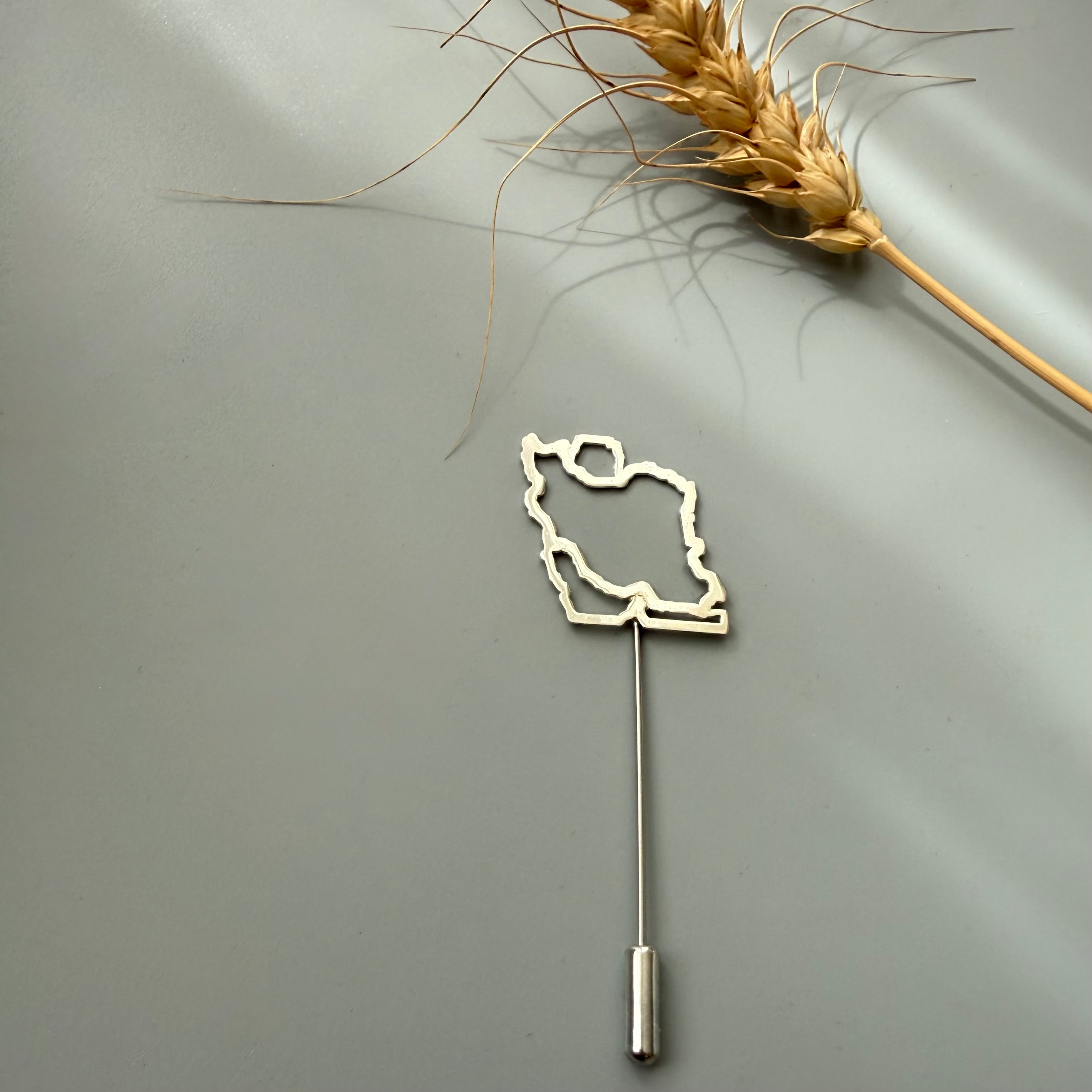 Handmade Iran Map Laple Pin - AFRA ART GALLERY