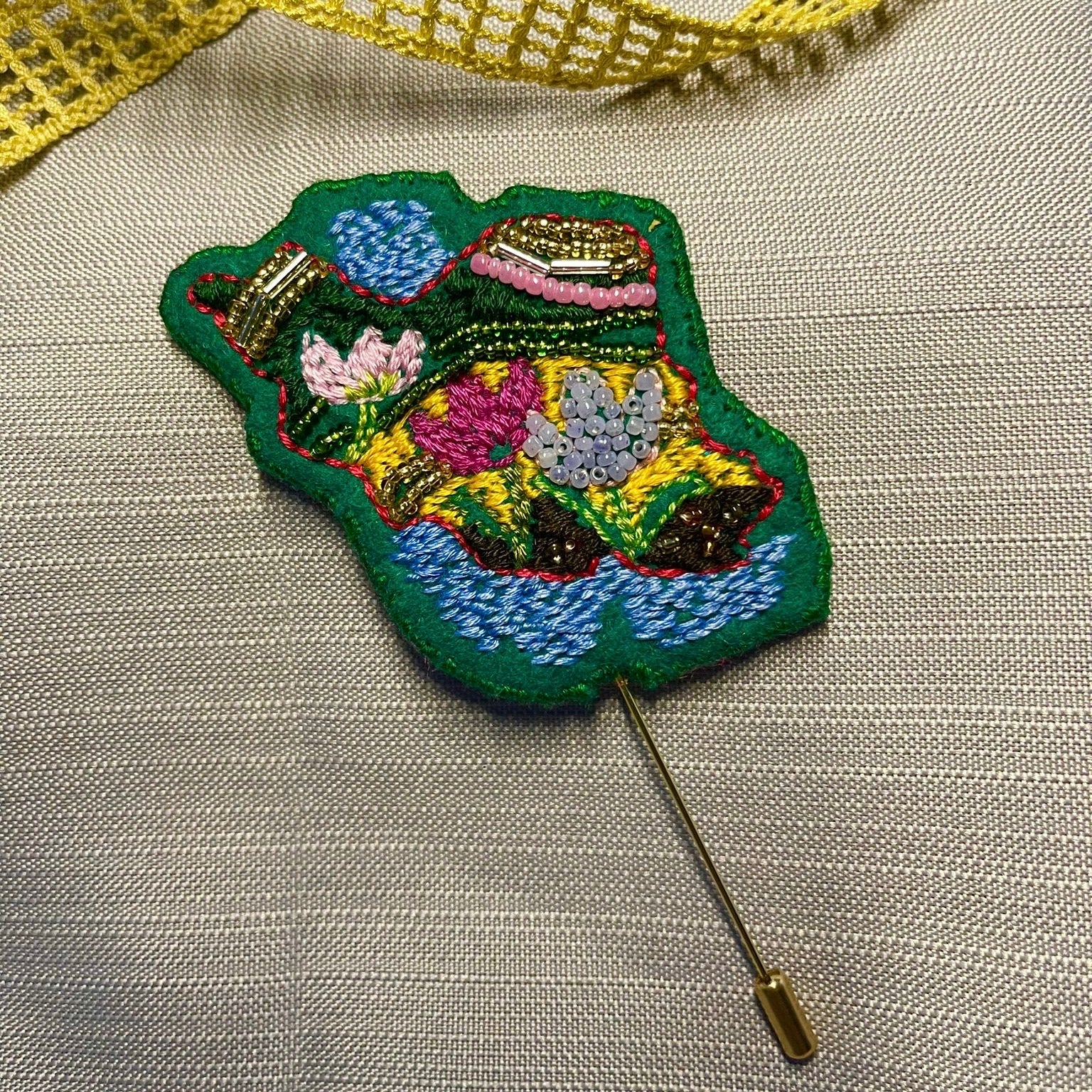 Iran Embroidery Brooch - AFRA ART GALLERY