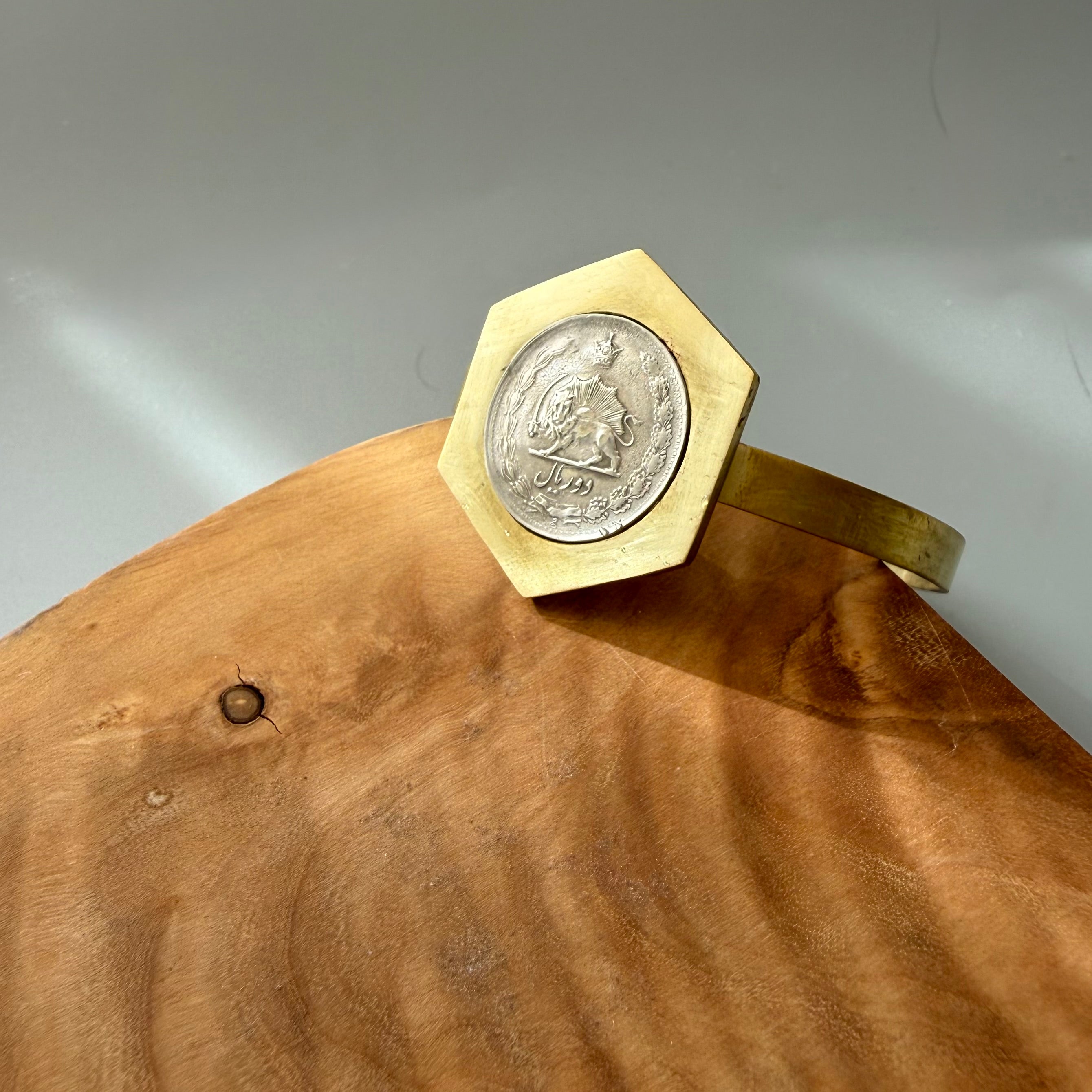 Brass Ring and Bracelet with Pahlavi Coins