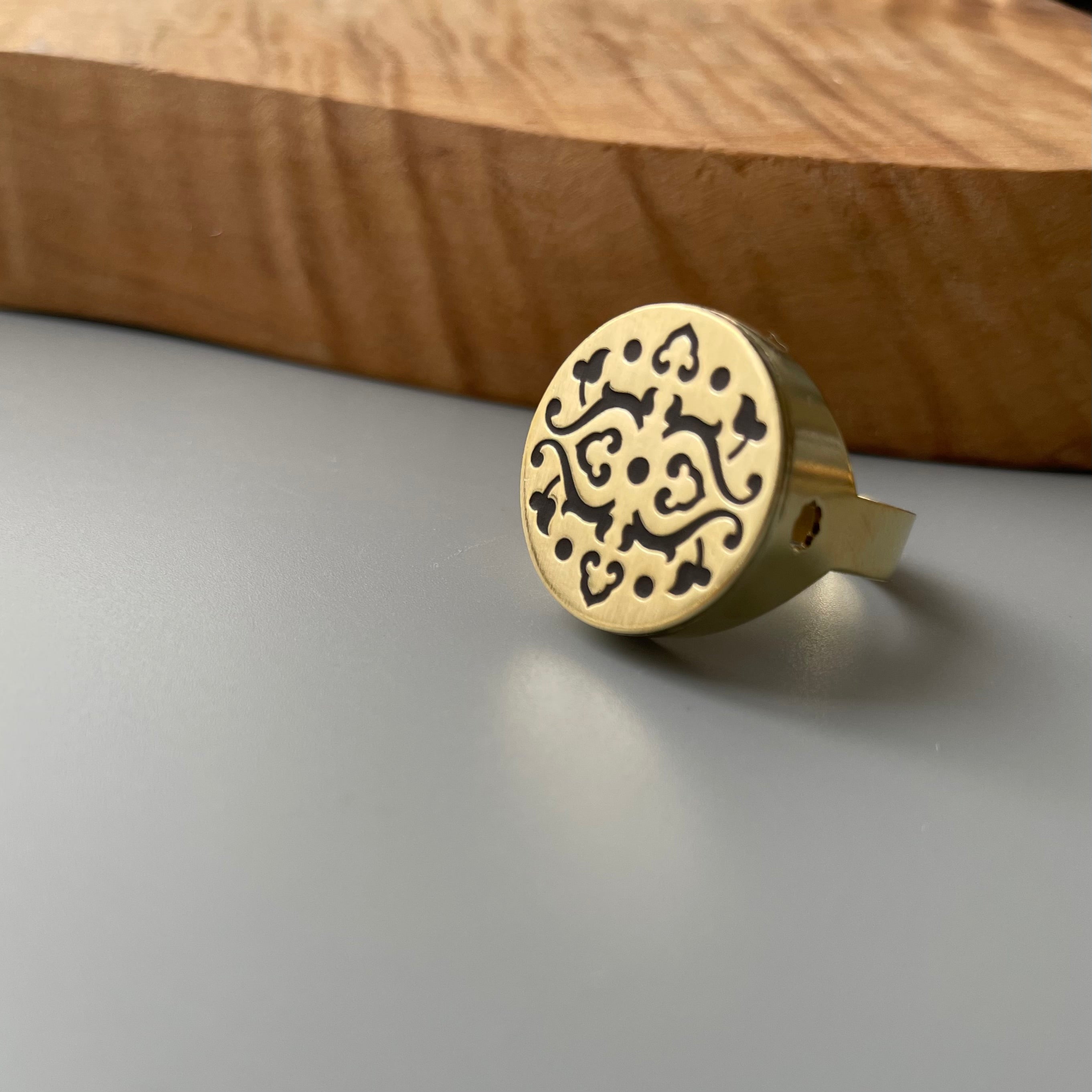 Handmade Brass Ring with Persian Pattern