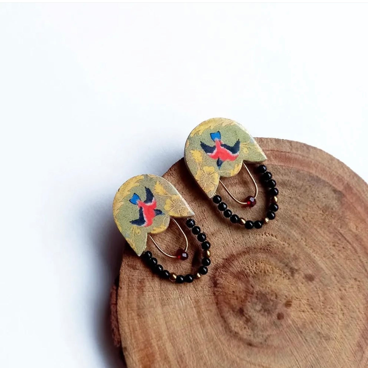 Persian Earrings with Gol -O-Morgh Motif