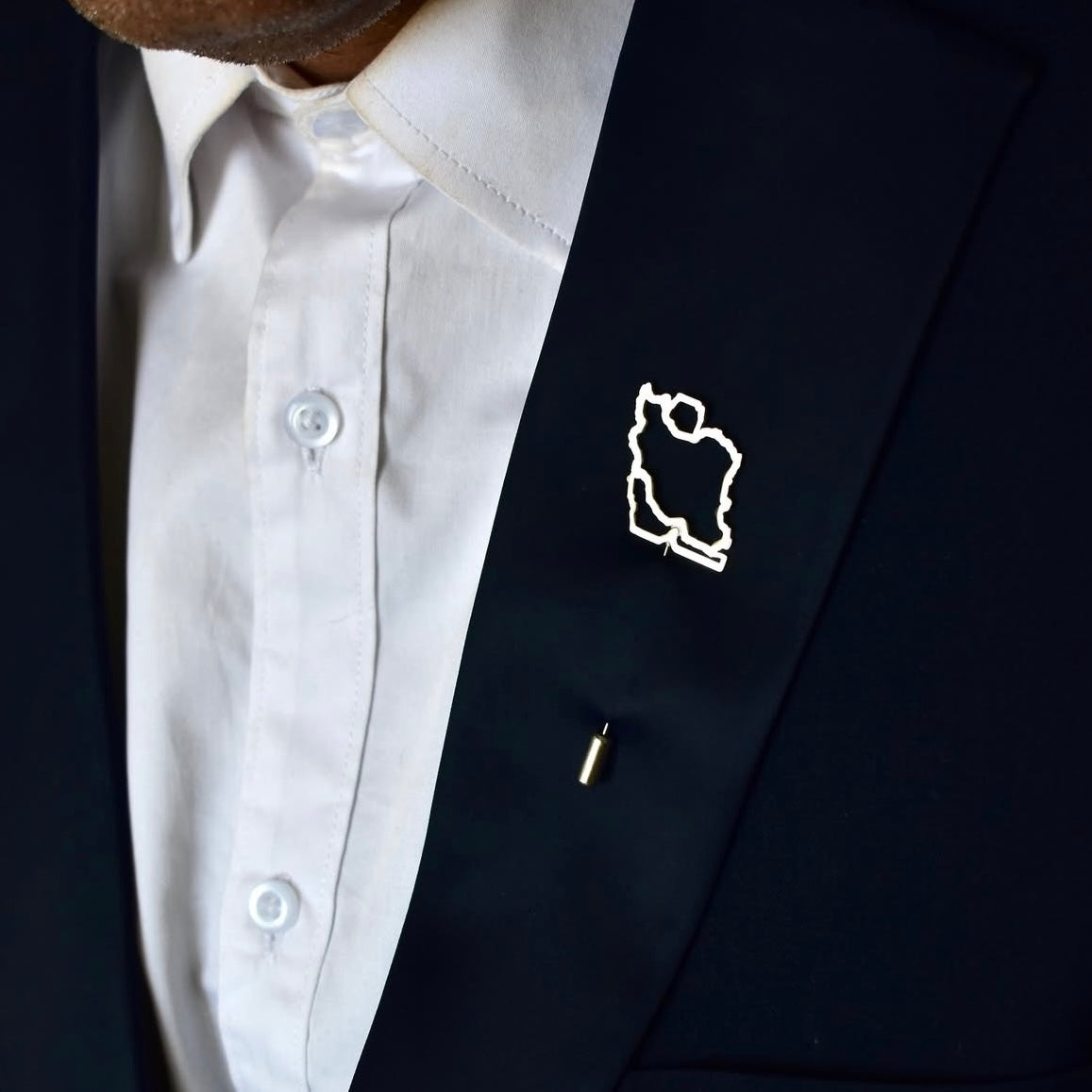 Handmade Iran Map Laple Pin - AFRA ART GALLERY