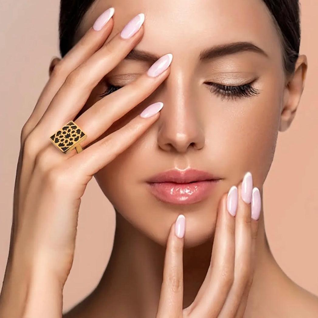 Persian Silver Rings with Geometrical Design