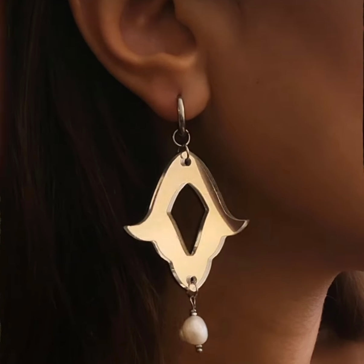 Persian Dangle Mirror Earrings