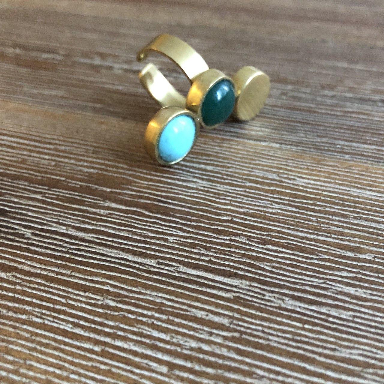 Persian Rings-Handmade Brass and Gemstone Ring: Persian Jewelry-Afra Art Gallery