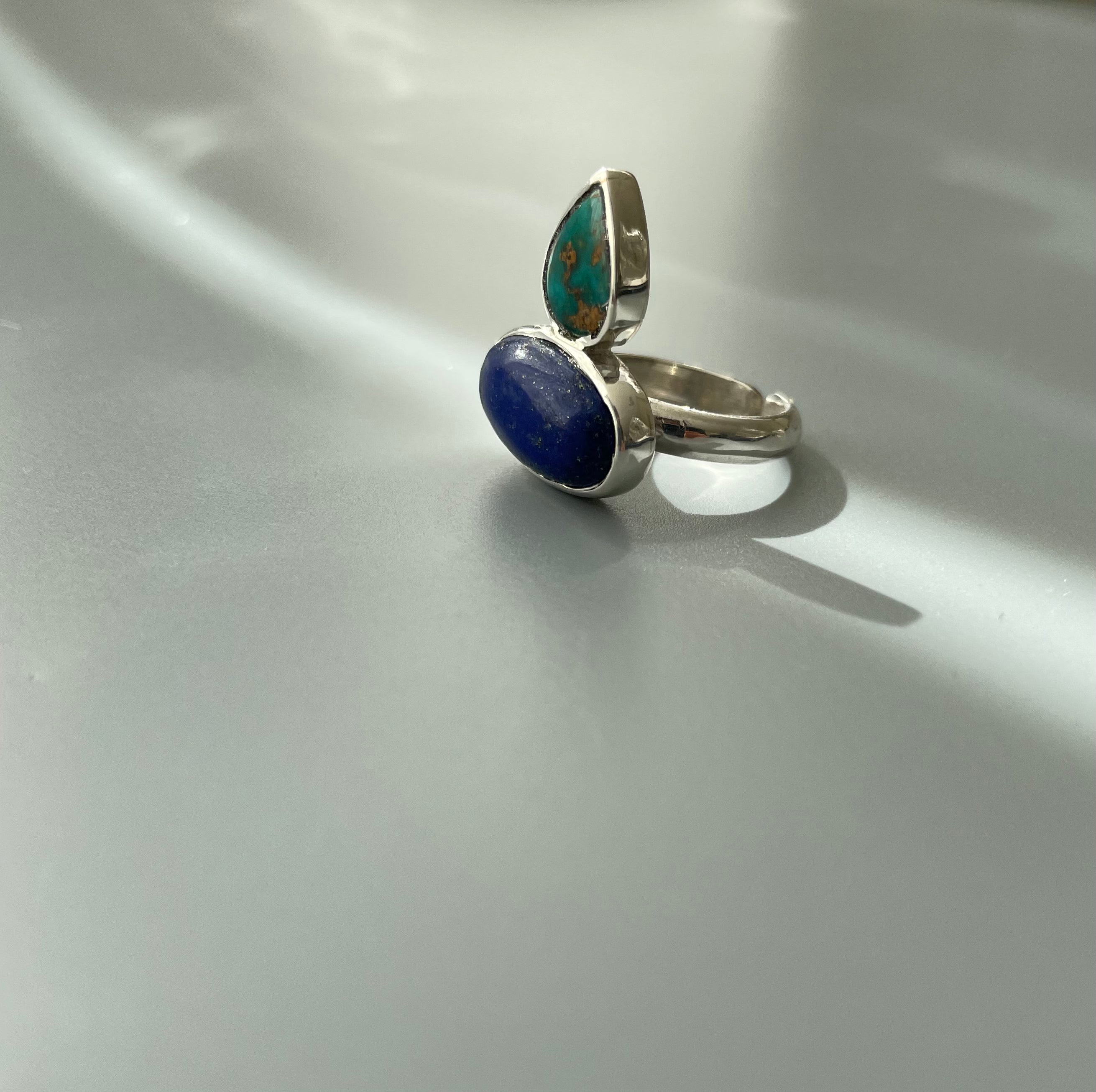 Persian Turquoise Jewelry-Handmade Silver Ring with Turquoise: Persian Jewelry-AFRA ART GALLERY