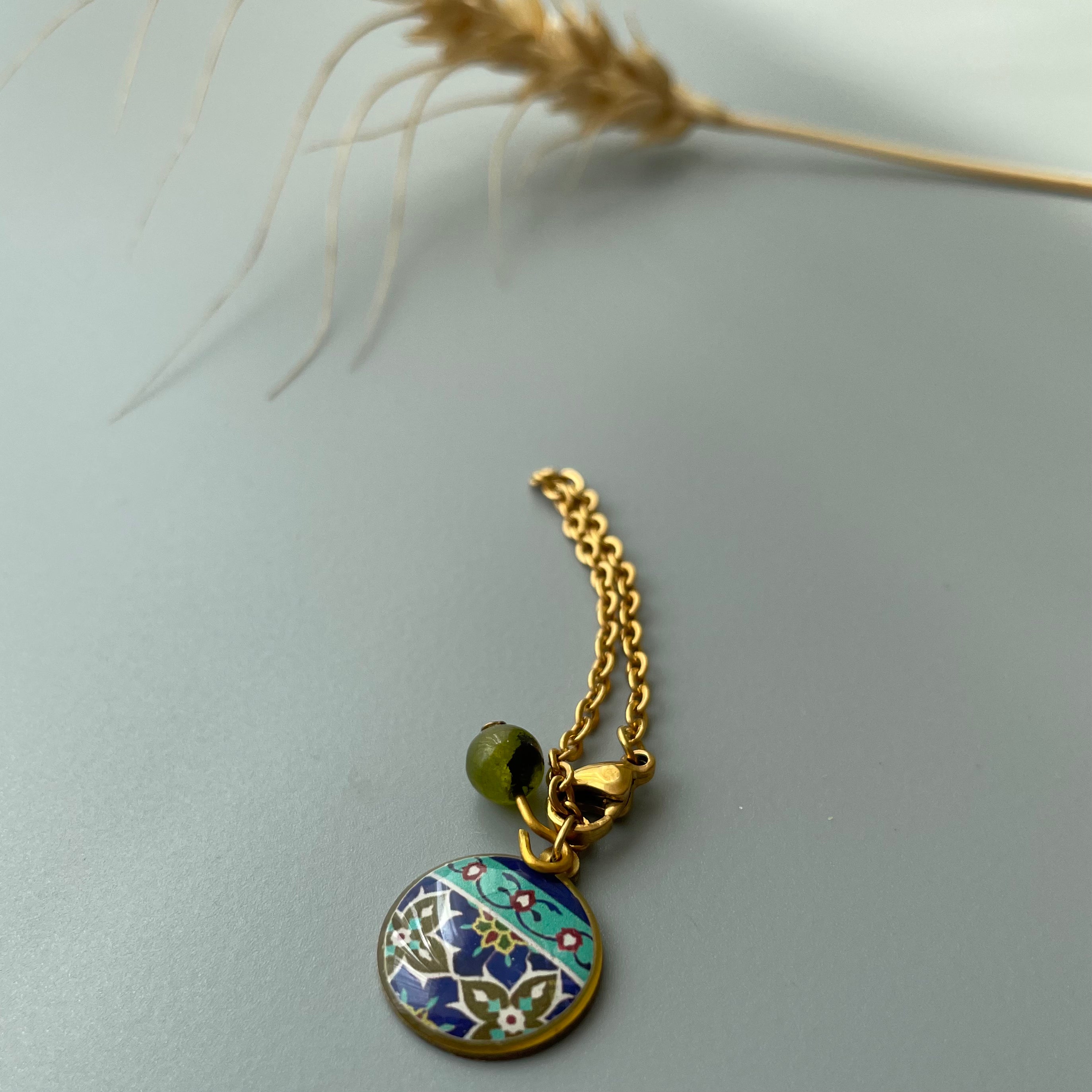 Persian Watch Charm with Colorful Design - AFRA ART GALLERY