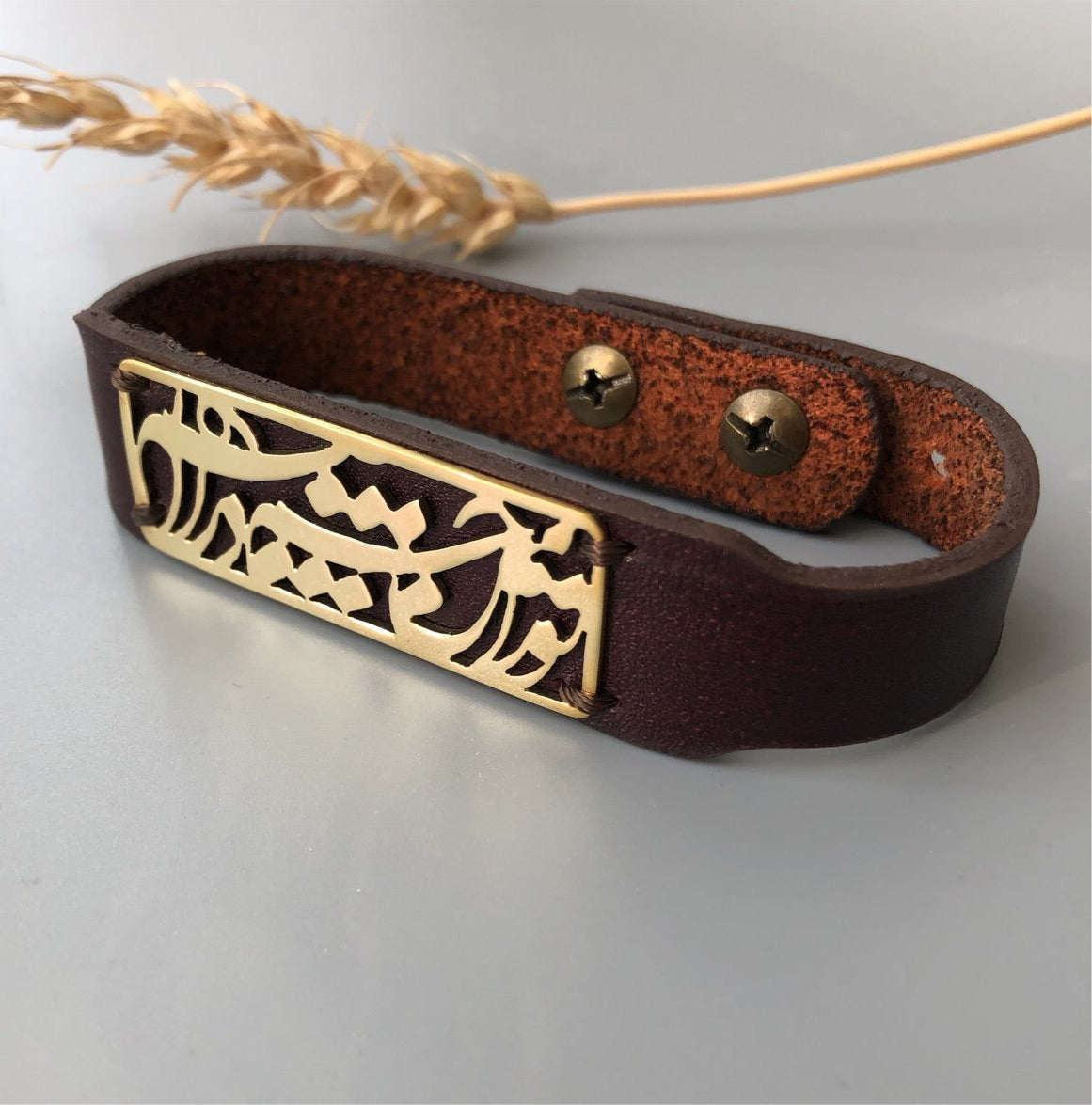 Persian Men's Jewelry-Handmade Men's Bracelet with Persian Calligraphy: Persian Jewelry-AFRA ART GALLERY