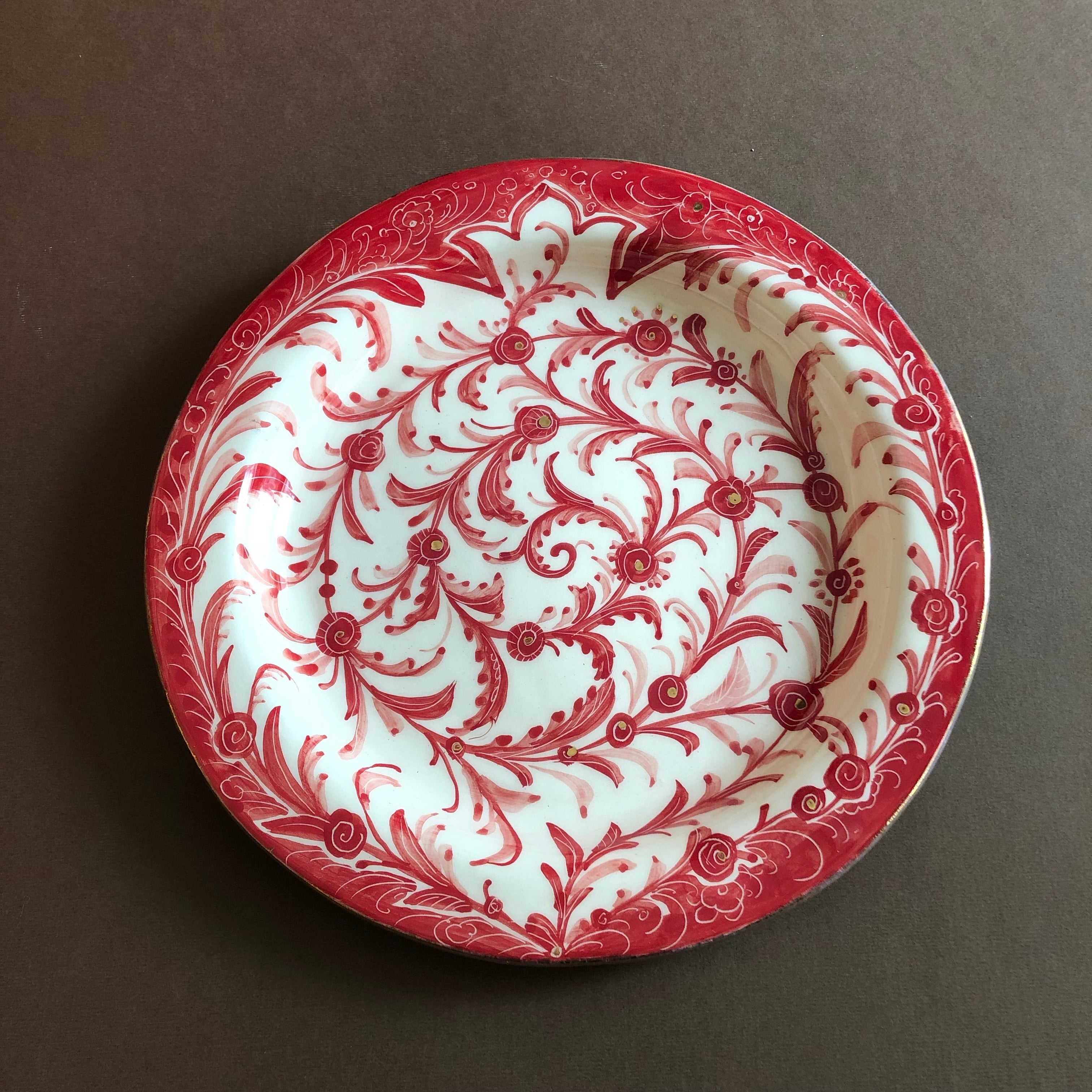 Wall Decorative Hand painted Ceramic Plate with Pomegranate Drawing